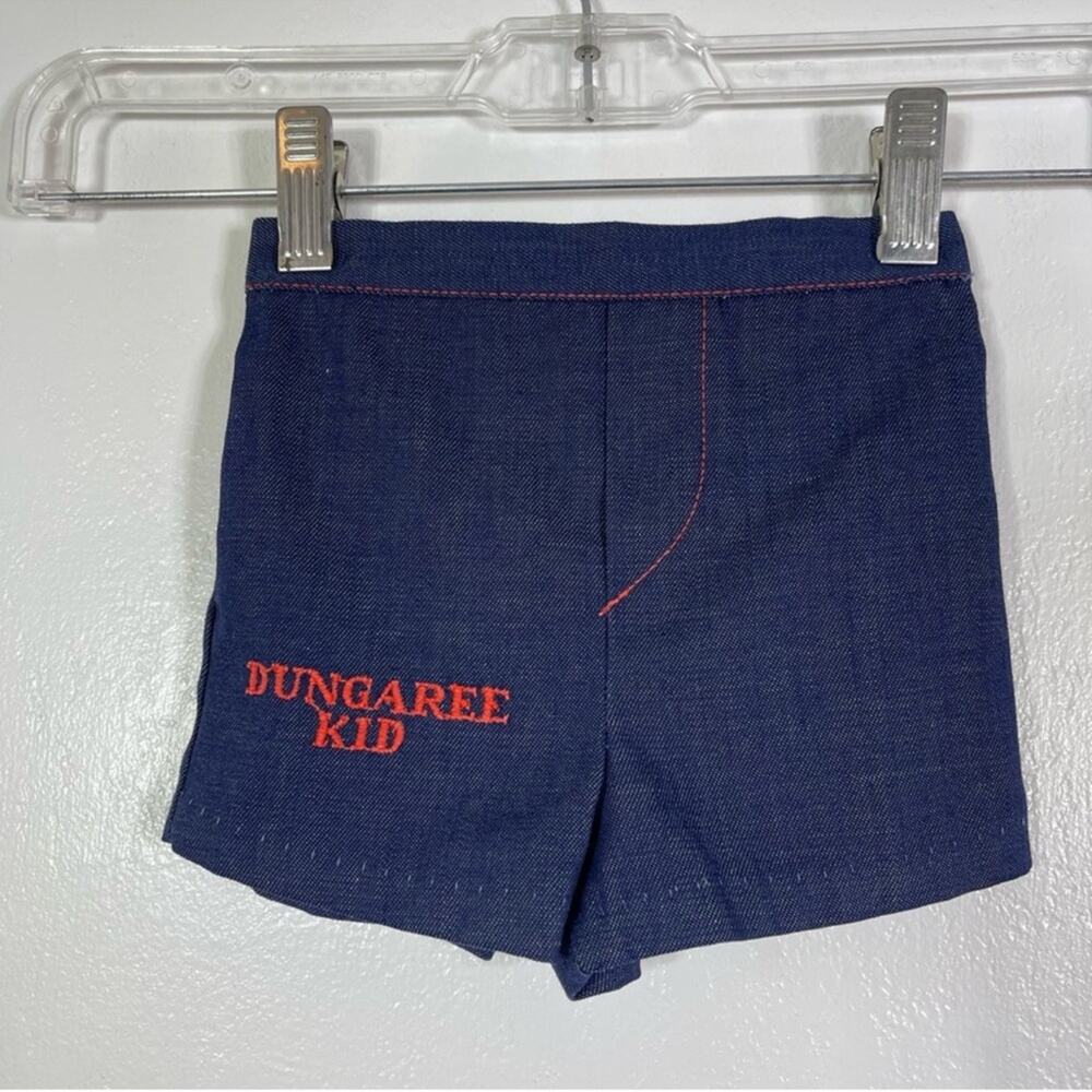 Vintage Dungaree Kid, Elastic Waist Shorts. Size 9 months. Excellent condition!